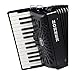 Hohner Bravo II 48 Chromatic Piano Key Accordion (Black)