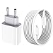 【Certificado MFi】 Cargador rápido de Pared para iPhone 20W PD Tipo C con 2M Cable USB C a Lightning de 6.6 pies Compatible con iPhone 12/12 Mini/12 Pro /12 Pro Max/11/XS/XR/X/8 Plus