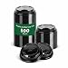 500-CT Disposable Black Lid for Coffee and Tea Cups - Fits 8-OZ, 12-OZ and 16-OZ Cups: Perfect for Coffee Shops, Juice Shops, and Restaurant Takeout - Recyclable Polystyrene Cup Lid - Restaurantware