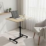 INDE MOBLEKIT | Mesa Auxiliar Regulable con Tablero Inclinable 60x40x59-89 cm, Mesa Auxiliar con Altura Ajustable y Freno