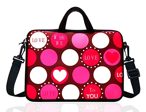 15.6-Inch Laptop Shoulder Bag Case Sleeve For 14 15" 15.6 Inch HP/Dell/Lenovo Red Heart2