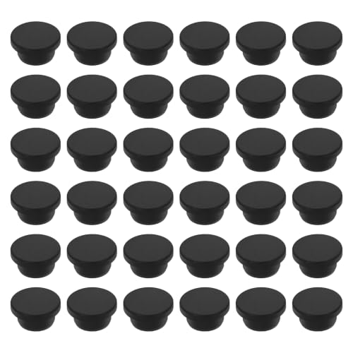 Image of MECCANIXITY 36pcs T-Shaped Silicone Plugs 22mm 7 /8 Inch Dia, Black | Snap in Plug Hole Seal Cover Round Rubber Stopper for 21-22mm Holes Kitchen Rubber Bulkheads Waterproof Sealing