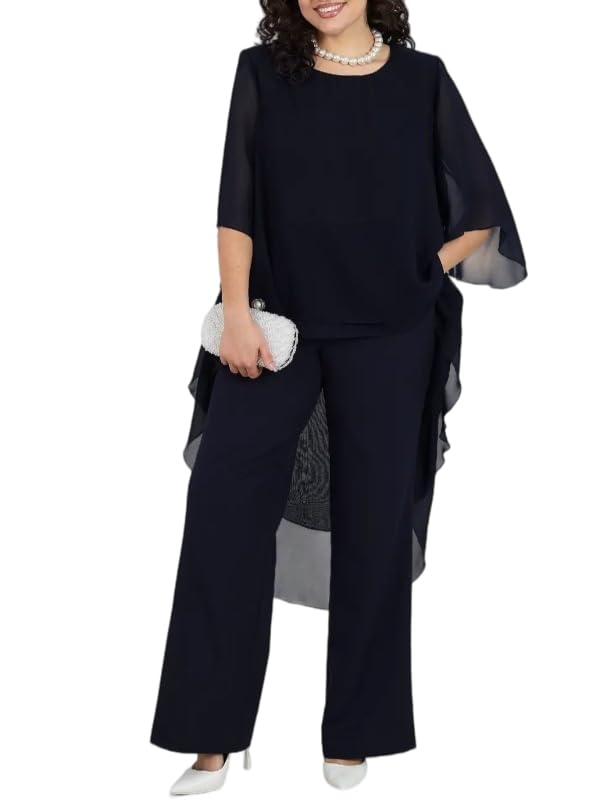 Conjunto mujer de dos piezas con top capa fluido y volantes elegantes en tejido gasa