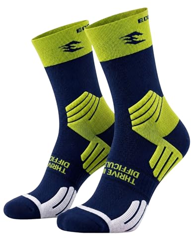 Edelmind Chaussettes de Course, Anti-Ampoules, Compression, Chaussettes running pour hommes et femmes, Running socks (FR/ES, Numérique, 42, 45, Taille...
