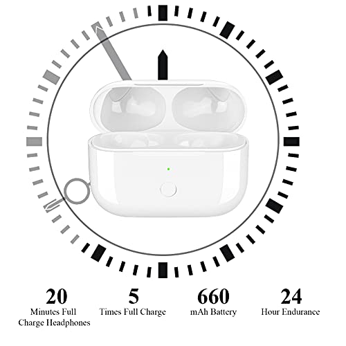 Compatible For Airpods Pro Charging Case Replacement, Compatible For Wireless Airpods Pro Charger Case With Bluetooth Pairing Sync Button,660 Mah Internal Large Battery #TOP4