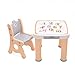 Produktbild LIANGJUN Tisch Stuhl for Kinder Sicherheit Robust Verarbeiten Aktivität Schreibtisch Spielzeug Spiel, Kindergarten, Hellbraun (Color : B)