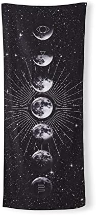 Nomadix Original Towel - Perfect for Beach, Pool, Travel, Camping, Yoga - Made with Recycled Materials - Super Absorbent - Sand Resistant - Mystic Moon Phase - 72.5x30