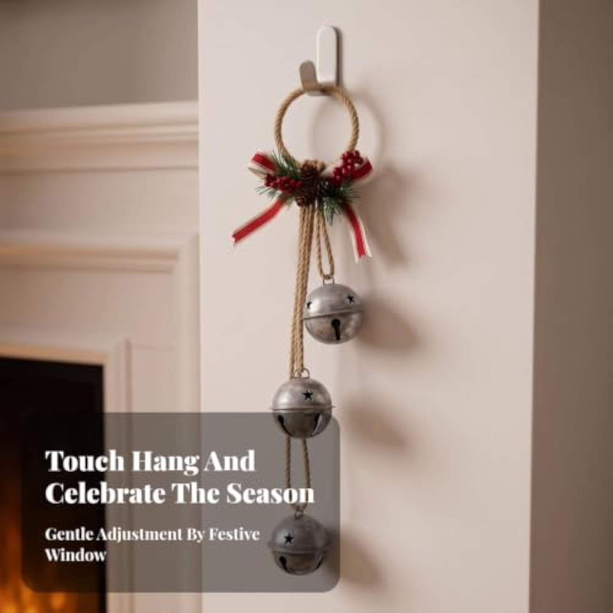 Hanging Ornament with Rope Loop, Artisan Metal Ornament
