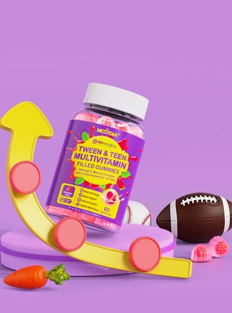 Miniatura 9 de Gomitas multivitamínicas rellenas para adolescentes y niñas de 12 a 17, 18 y 19 años, multivitamínico para niños mayores de 10 años con Omega 3,