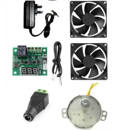 TECHWIZ Best Combo Of W1209 +12v 2Amp Adapter + 2 Pieces 3inch fan+ 1 Dc Connectors Screw Type and Synchronous Motor 220-240volts 5/6rpm 4w Auto Swing Motor for For Diy Incubator Electronic Components (B0C9D1ZZ68) Amazon Price History, Amazon Price Tracker