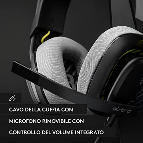 ASTRO A10 Cuffie Gaming Cablate Gen 2, Cuffie da Gioco Over-Ear con Microfono Flip-to-Mute, Leggere e Resistenti, Driver 32 mm, Compatibile con PC/Mac, PS5, Xbox serie XIS, Switch,Mobile, Nero - Immagine 3