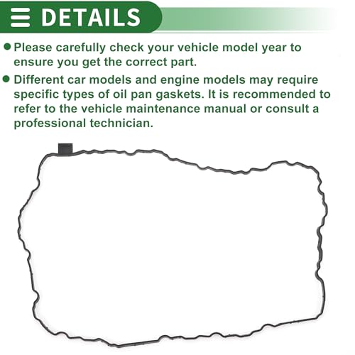 Image of Motoforti Car Oil Pan Gasket Car Transmission Oil Pan Gasket Engine Oil Pan Gasket Seal No.06K103649 for Audi A3 2015-2020 for Audi Q3 2019-2024 1 Pc