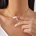 Gmai Gold Shark Necklace Women Gold Plated 3D Detailed Shark Pendant Beach Jewelry Casual Charming Minimalist Statement ocean Necklace for Women (Shark necklace)