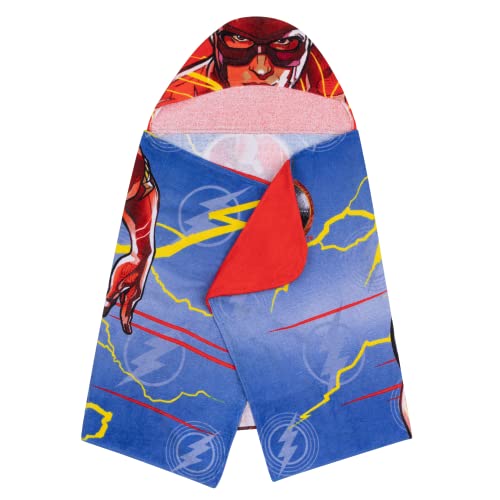 Image of WB The Flash Movie DC Comics Kids Bath /Pool /Beach Soft Cotton Terry Hooded Towel Wrap, 24 in x 50 in, By Franco