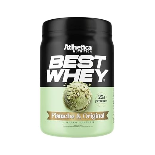 Atlhetica Nutrition Best Whey, Sabor Pistache, 450g, Suplemento Proteico em Pó, 25g de Proteína por Porção, Edição Limitada