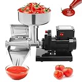 Colador eléctrico de tomate de acero inoxidable y máquina para hacer salsas caseras de tomate, fresa y arándanos