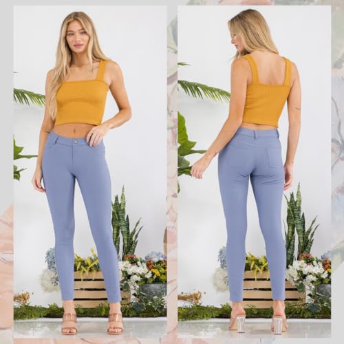 Image of YELETE Women's Basic Five Pocket Stretch Jegging Tights Pants