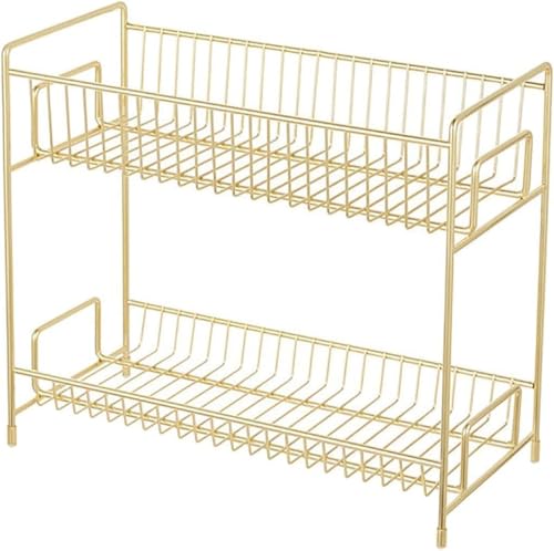 AZIEBAY ステンレスラック 2 段式コーナータイプ 強力テープ固定 15kg 荷重対応 水切り機能 浴室・キッチン・洗面所用 石けん・シャンプー小物整理棚