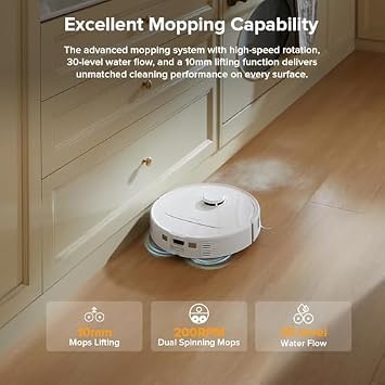 roborock QV 35A Robot Vacuum with Mop Cloths Bundle