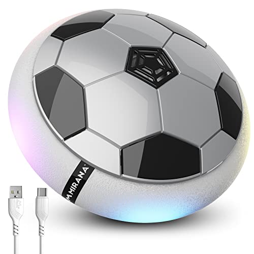 Image of Mirana B-Type USB Rechargeable Battery Powered Hover Football Indoor Floating Hoverball Soccer | Air Football Smart | Original Made in India Fun Toy for Boys and Kids (Silver)