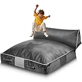 VEVOR Crashpad 150 x 137 cm, Kindermatte mit Schaumstoffblöcken & Waschbarem Bezug, Weiche Schaumstoff-Landezone, Riesenkissenmatte, Ausstattung für Sinnesräume zum Springen Entspannen Spielen