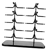 Cabilock Brillenständer für 10 Brillen Brillenablage Sonnenbrillen Rack Brillenaufbewahrung Organizer Präsentationsständer Sonnenbrillen Aufbewahrung Rack für Aufbewahrung Präsentation Schwarz