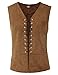 Produktbild SCARLET DARKNESS Weste Herren Mittelalter Renaissance Ärmellos Kostüm Weste für Oktoberfest, Business, Freizeit, Cosplay S Hellbraun