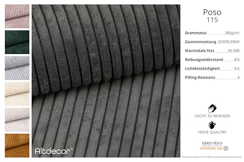 ALTDECOR Ecksofa mit Schlaffunktion und Bettkasten Corner Sofa Bett Eckcouch Couch L-Form Schlafcouch Ausziehbar Wohnlandschaft Schlafsofa Cauchsofa Serra-L-S - 266x165x73 cm Duneklgrau – Bild 8