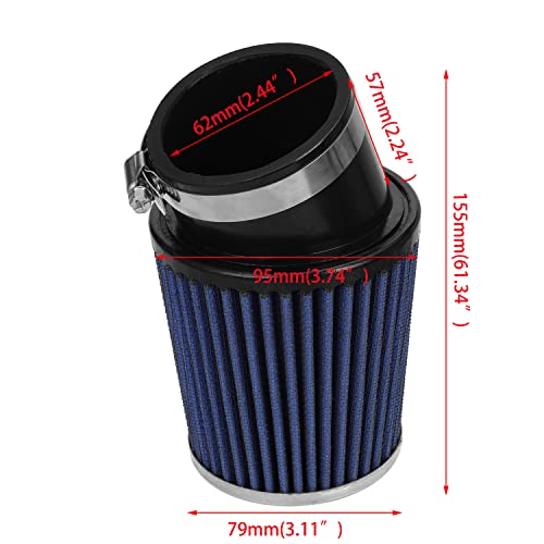 Yoxufa 62Mm Air Filter Adapter Main Jet Kit Stage 1 For Predator 420Cc 301Cc 11Hp 13Hp Gx340 Gx390 389Cc Go Kart Mud Boats Racing Lawnmower Mini Bike Water Pump Pressure Washer Generator Engine Parts #TOP4