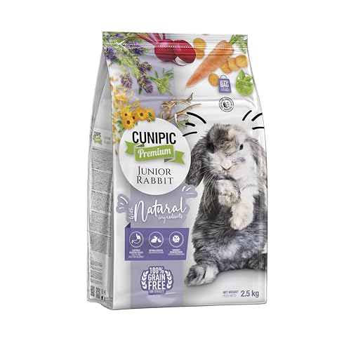 CUNIPIC Premium Comida para Conejos Baby Junior - Alimento Completo y Equilibrado con Vitaminas y Omega 3 para Bebés de hasta 6 Meses - 2,5 KG