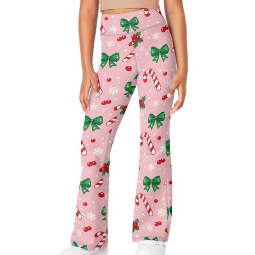Image of Girls Flare Leggings Cute Bell Bottoms for Teen Girls Wide Leg Sweatpants for 5-14 T