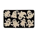 Artoid Mode Spooky Ghost Boo Halloween Doormat, Low-Profile Switch Rug Door Home Decor Mat Floor Mat for Indoor Outdoor 17x29 Inch