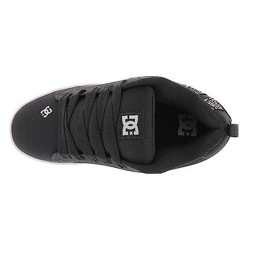 DC DC Men's Court Graffik Casual Skate Shoe Dark Grey/White 8.5