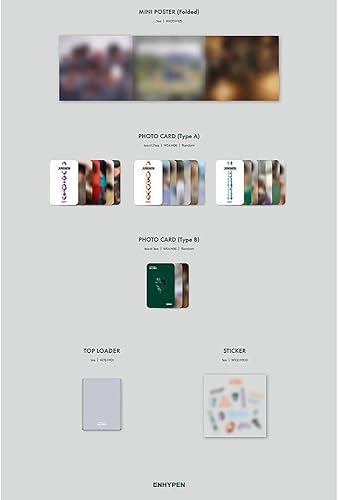 Miniatura 8 de ENHYPEN DIMENSION DILEMMA - Juego de 1er álbum ODYSSEUS, SCYLLA, CHARYBDIS, ESSENTIAL incluye póster oficial de Synnara (carteles plegados)