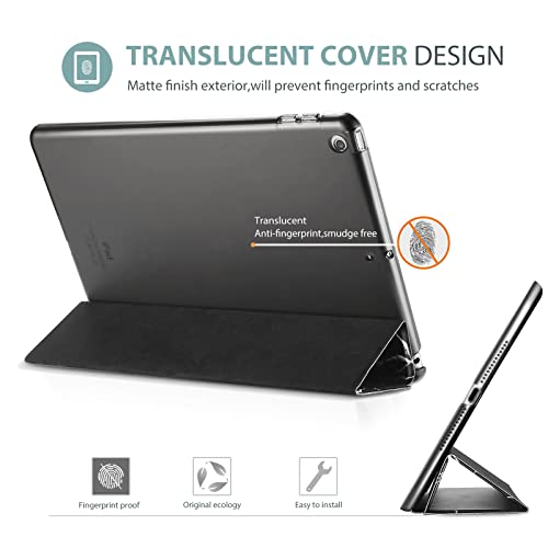 Image of ProCase Smart Case for iPad 9.7 Inch iPad 6th /5th Generation 2018 2017(Model: A1893 A1954 A1822 A1823), Ultra Slim Lightweight Stand Cover with Translucent Frosted Back -Blackmarble