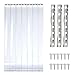 DFENG PVC Strip Curtain Kit,1m x 2m Plastic Door Curtains with 7 Pcs Strip,Freezer Butcher Coldstore Walk-in Freezer Industrial Curtain for Personnel Door/Chiller