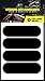 Yellow Bear© kit de 4 Stickers rétro réfléchissants 3M Scotchlite™ Material, Noir, pour Casque Moto, Tailles homologuées Visible la Nuit pour Votre sécurité