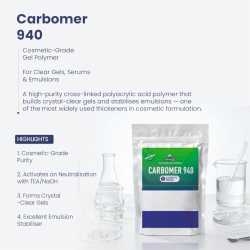 Image of Carbomer 940 Powder for DIY Skincare - 454 g | Cosmetic Grade Thickening & Gelling Agent | For Serums, Gels, Creams, Lotions, Hand Gel & Personal Care Formulations
