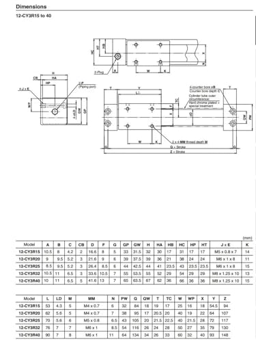 Vérin magnétique sans tige CY3R haute précision à montage direct pour automatisme