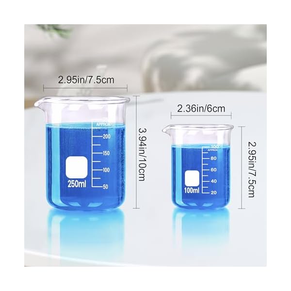 Glass-Beakers-Set-5-Sizes-10ml-25ml-50ml-100ml-250ml-33-Borosilicate-Beaker-for-Laboratories-Classrooms-or-Home-Griffin-Low-Form-Lab-Beakers Glass-Beakers-Set-5-Sizes-10ml-25ml-50ml-100ml-250ml-33-Borosilicate-Beaker-for-Laboratories-Classrooms-or-Home-Griffin-Low-Form-Lab-Beakers