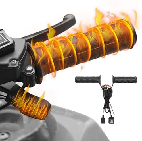 Manopole Riscaldate ATV da 12 V, Overgrip Riscaldato Per Moto Regolabile A 3 Livelli, Impermeabili Con Controllo Intelligente Della Temperatura