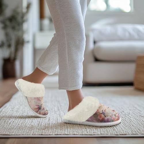 Forchrinse Red Mushroom Ladybug Slippers for Women Memory Foam Fuzzy House Slippers Animal Print Plush Warm Slippers Scuff for Indoor Bedroom Outdoor4