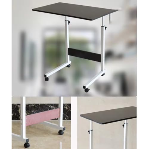Mesa Portátil Notebook Regulagem Altura Suporte Com Rodinhas