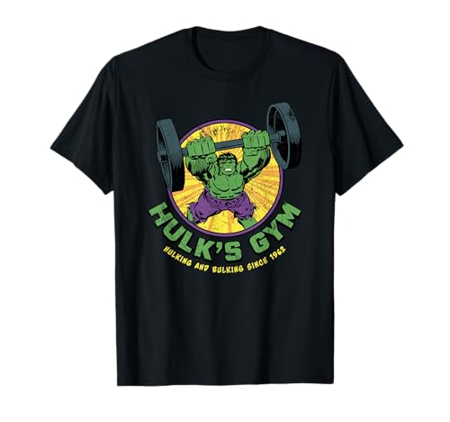 T-shirt Marvel Hulk's Gym vert en coton pour le sport