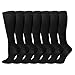 Chaussettes de compression pour femmes et hommes, 7 paires de bas de compression médicaux Chaussettes de soutien 15-20 mmHg pour l'athlétisme, les varices, la course, le cyclisme, la randonnée