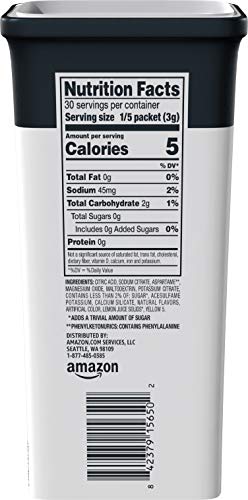 Amazon Brand - Happy Belly Drink Mix Singles, Lemonade, 6 - 0.53 Ounce #TOP2