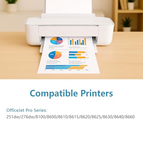 Image of 950XL 951XL Ink Cartridges Compatible Replacement for HP 950 951 XL Combo Fit for OfficeJet Pro 8600 8610 8615 8620 8625 8630 8640 8660 8100 8110 251DW 276DW Printers (Black, Cyan, Magenta, Yellow)