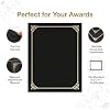 حاملات شهادات BELLE KR Black مقاس 8.5 x 11، 50 قطعة - تُستخدم كمجلدات لشهادات الجوائز مع حدود من رقائق الذهب للشهادات والجوائز والمستندات والدبلومات بحجم حرف 8.5 بوصة x 11 بوصة