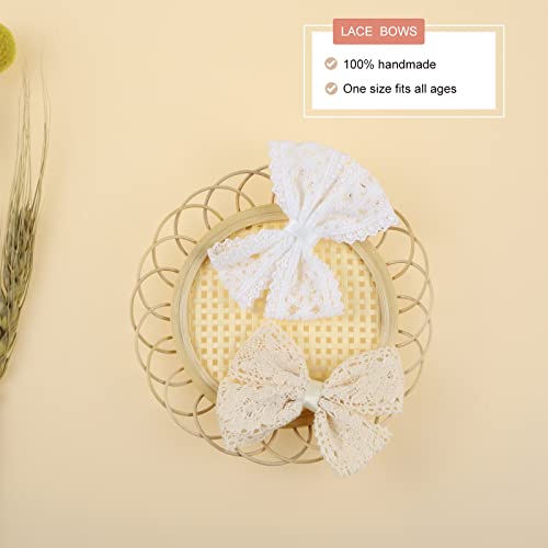Mery Yuer Baby Girls Lace Headbands Hair Bows Nylon Hairbands For Newborn Infant Toddlers And Kids #TOP4