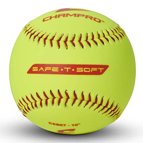 Champro Safe-T-Soft 10 Softballs with Durahide Cover RIF 1 12 Pack